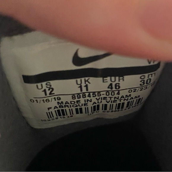 Mens Nike Air Precision Size 12 898455-004 Gray/ Black/ White - Picture 4 of 4